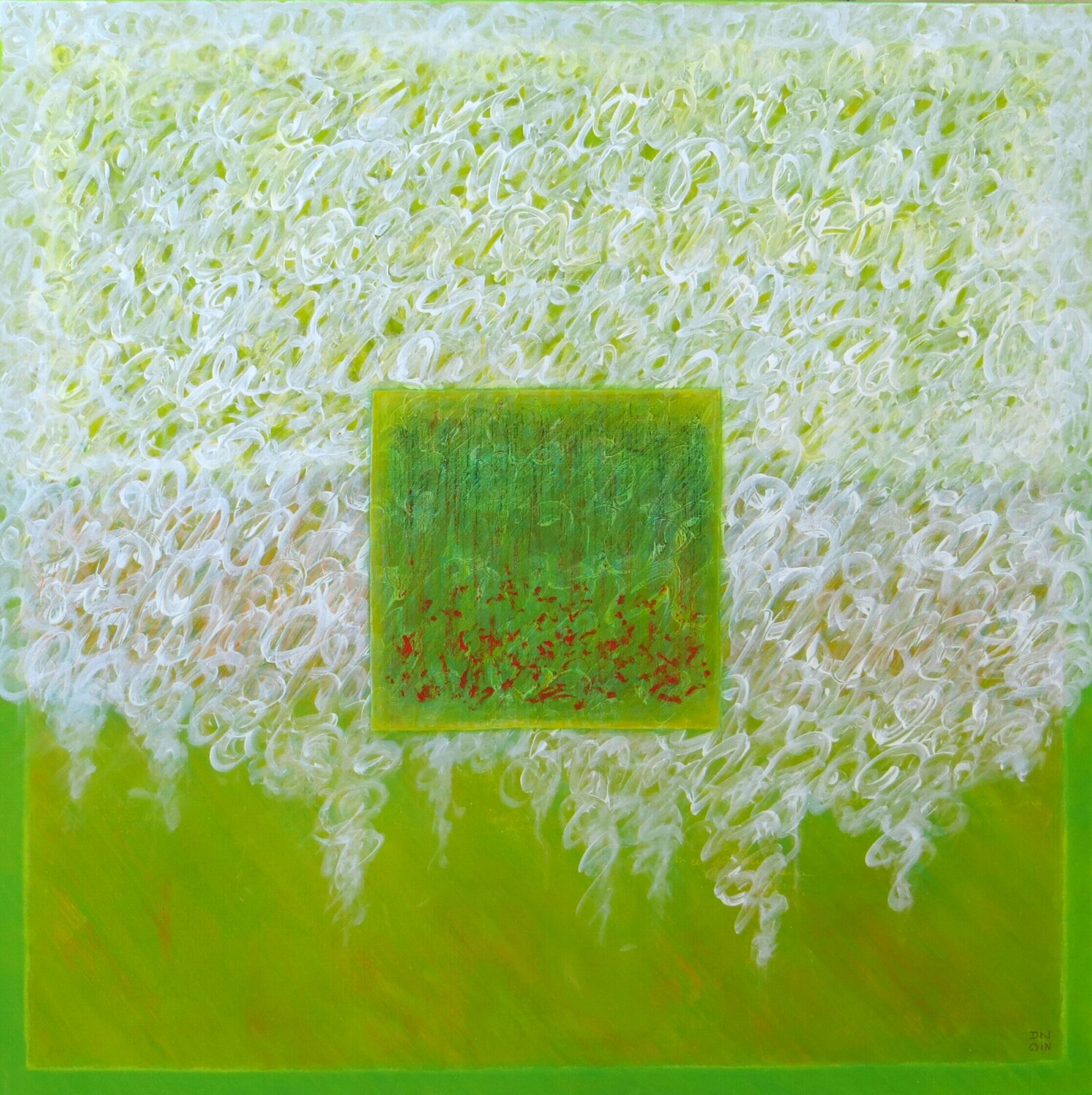 Les fils du temps VI Andrée Cazin Original painting for sale