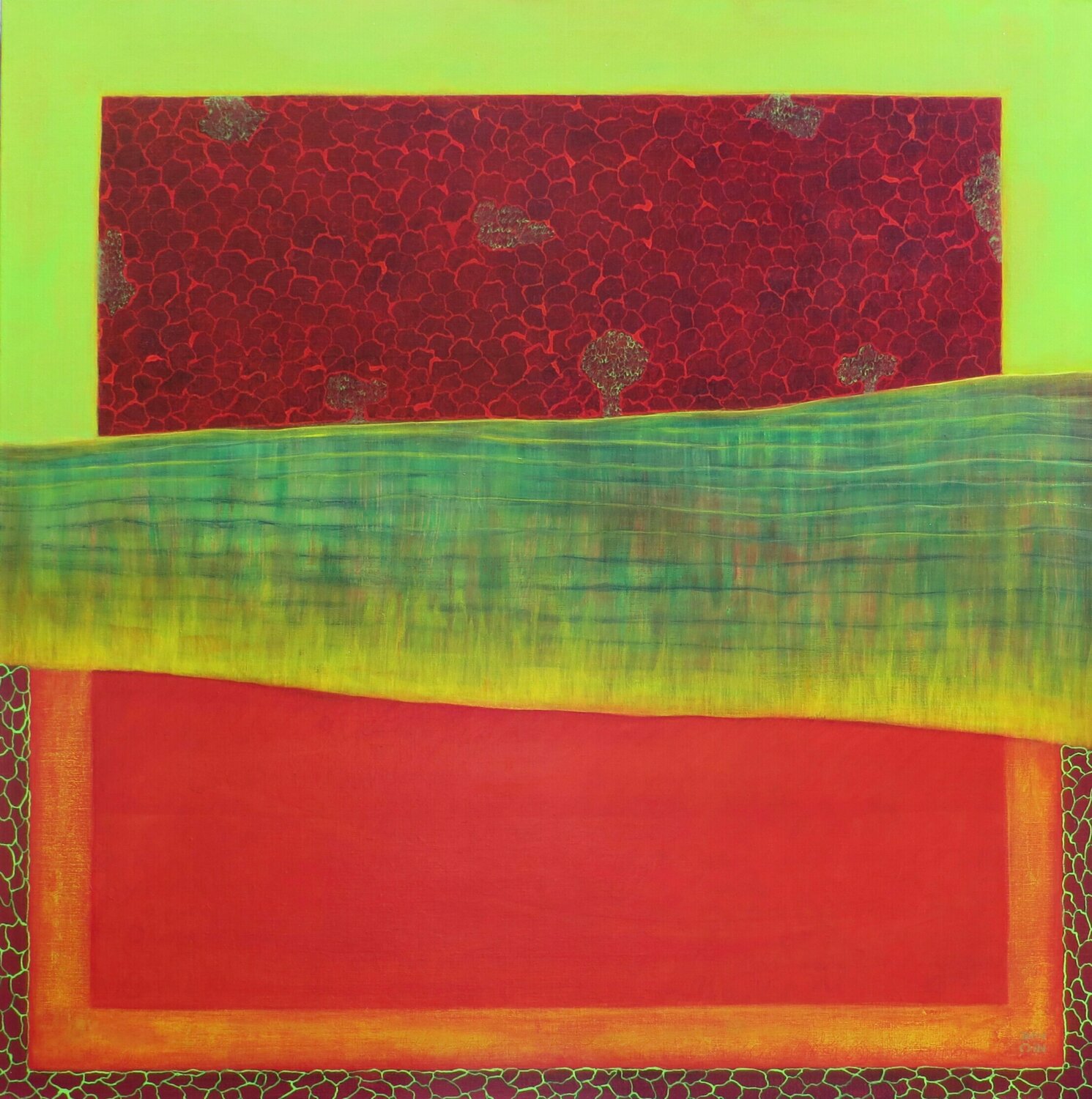 Métamorphose VI Andrée Cazin Original painting for sale