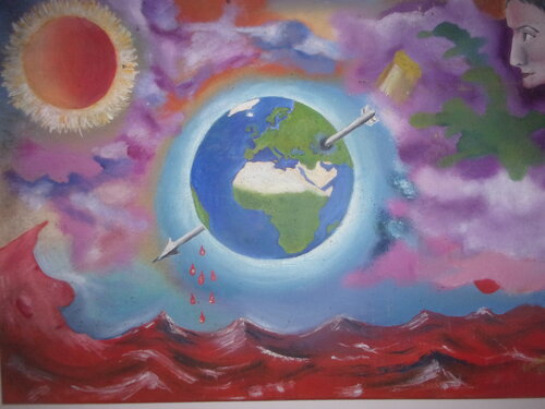 Injured Earth by Dušan Kochan, Painting for Sale on Select