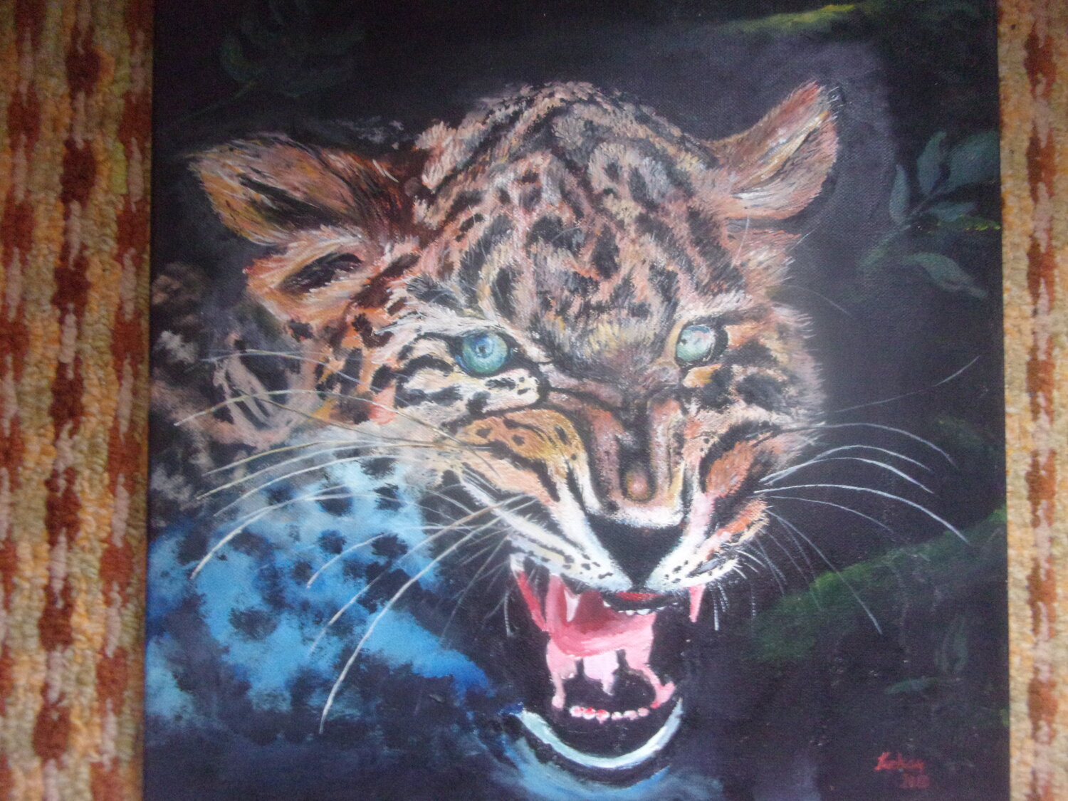 Leopard Dušan Kochan Original painting for sale