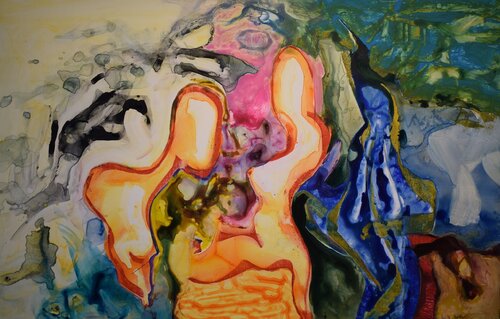 Oh my life, i love you more than life by Leszek Nowak, Painting for Sale on Select