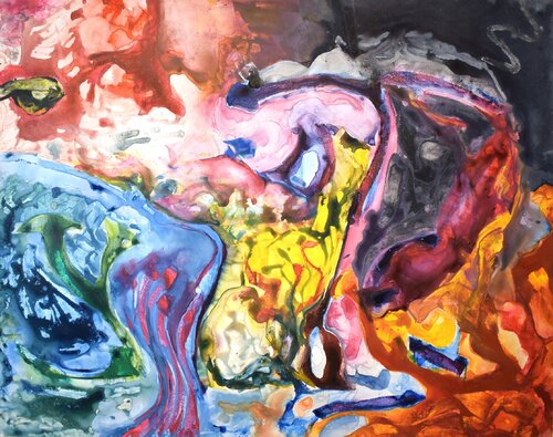 Overwhelmed by hatred: Paranoia I by Leszek Nowak, Painting for Sale on Select