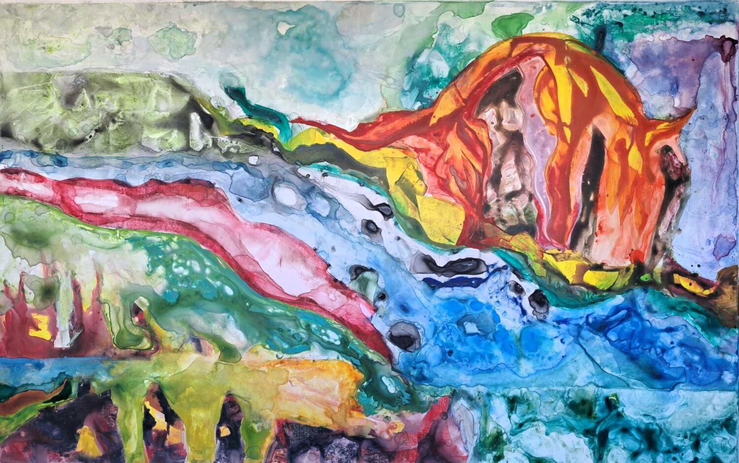 Wonderful world Leszek Nowak Original painting for sale