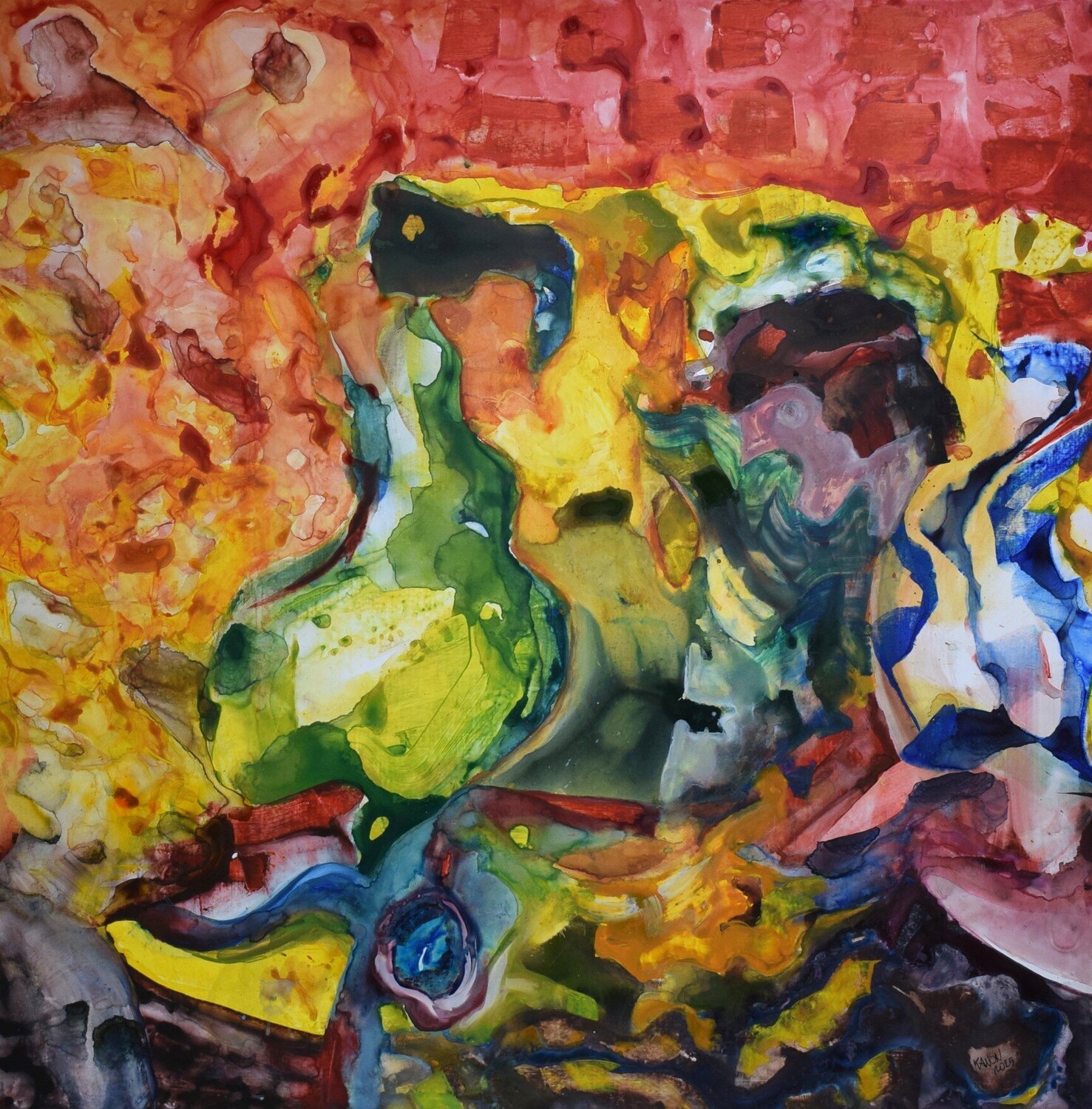 Beauty in destruction Leszek Nowak Original painting for sale