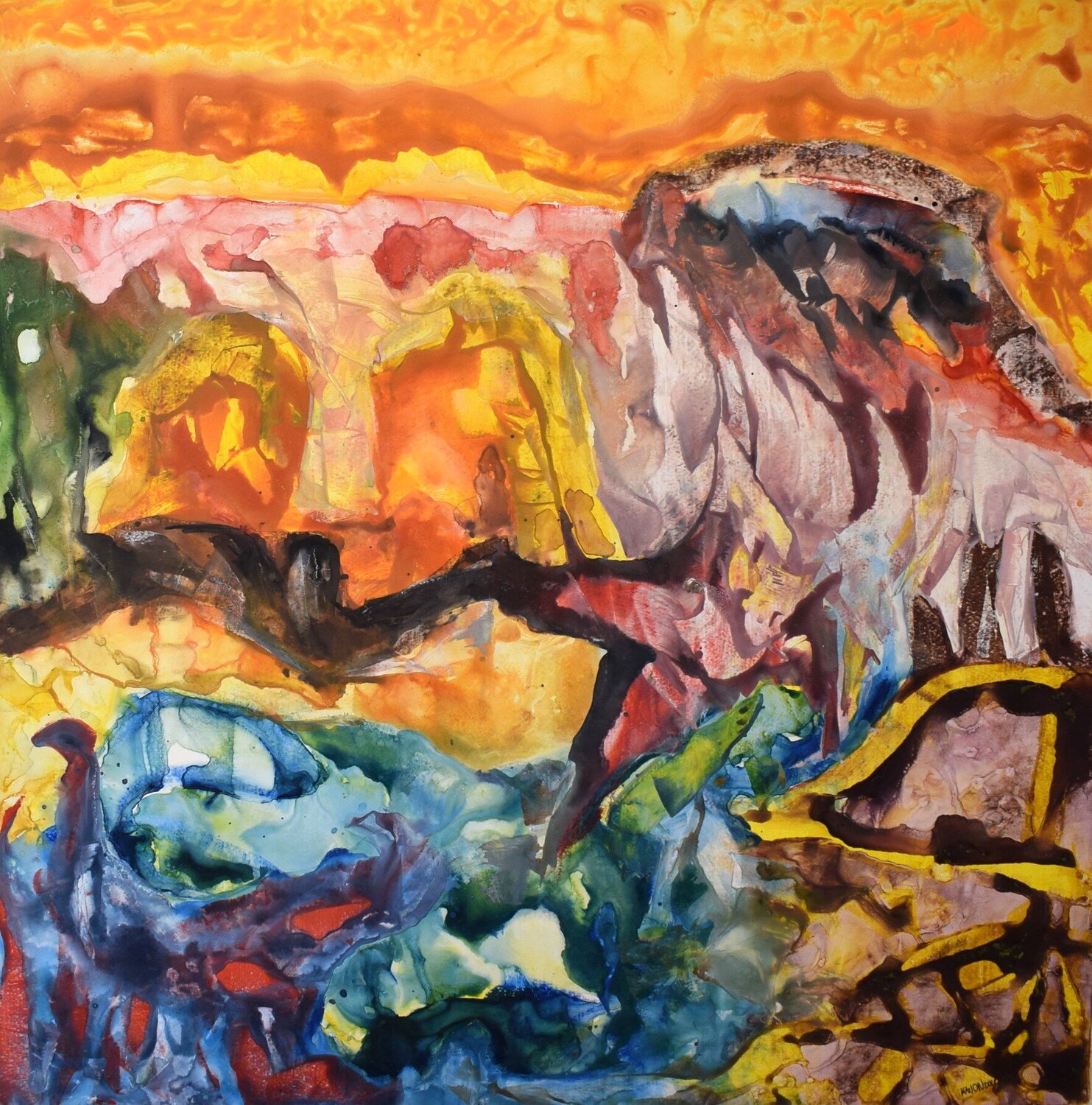 Landschaft: Entanglend truth Leszek Nowak Original painting for sale