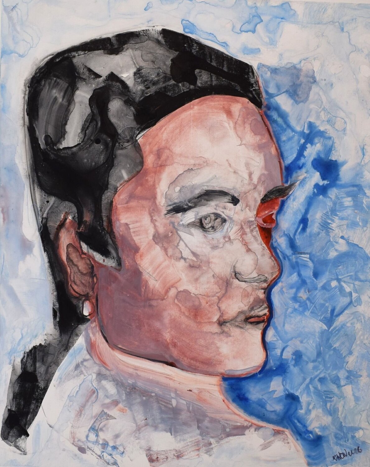 Portrait: Lost faces IV Leszek Nowak Original painting for sale