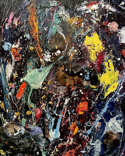 I colori sovrastano l’oscurità by Antonio Lucarelli, Painting for Sale on Select