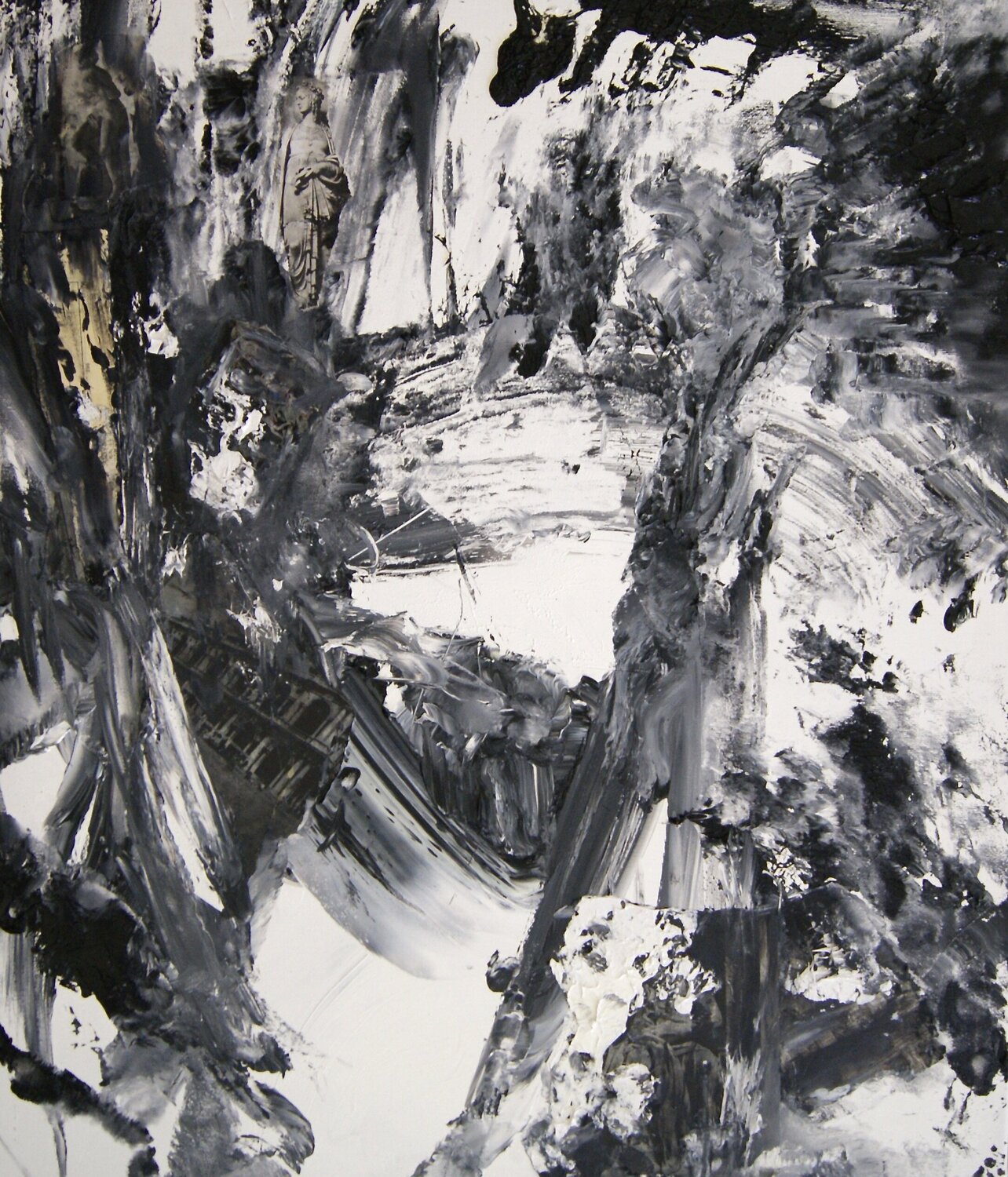 C'è un treno che passa in un battito di ventaglio. Antonio Lucarelli Original painting for sale