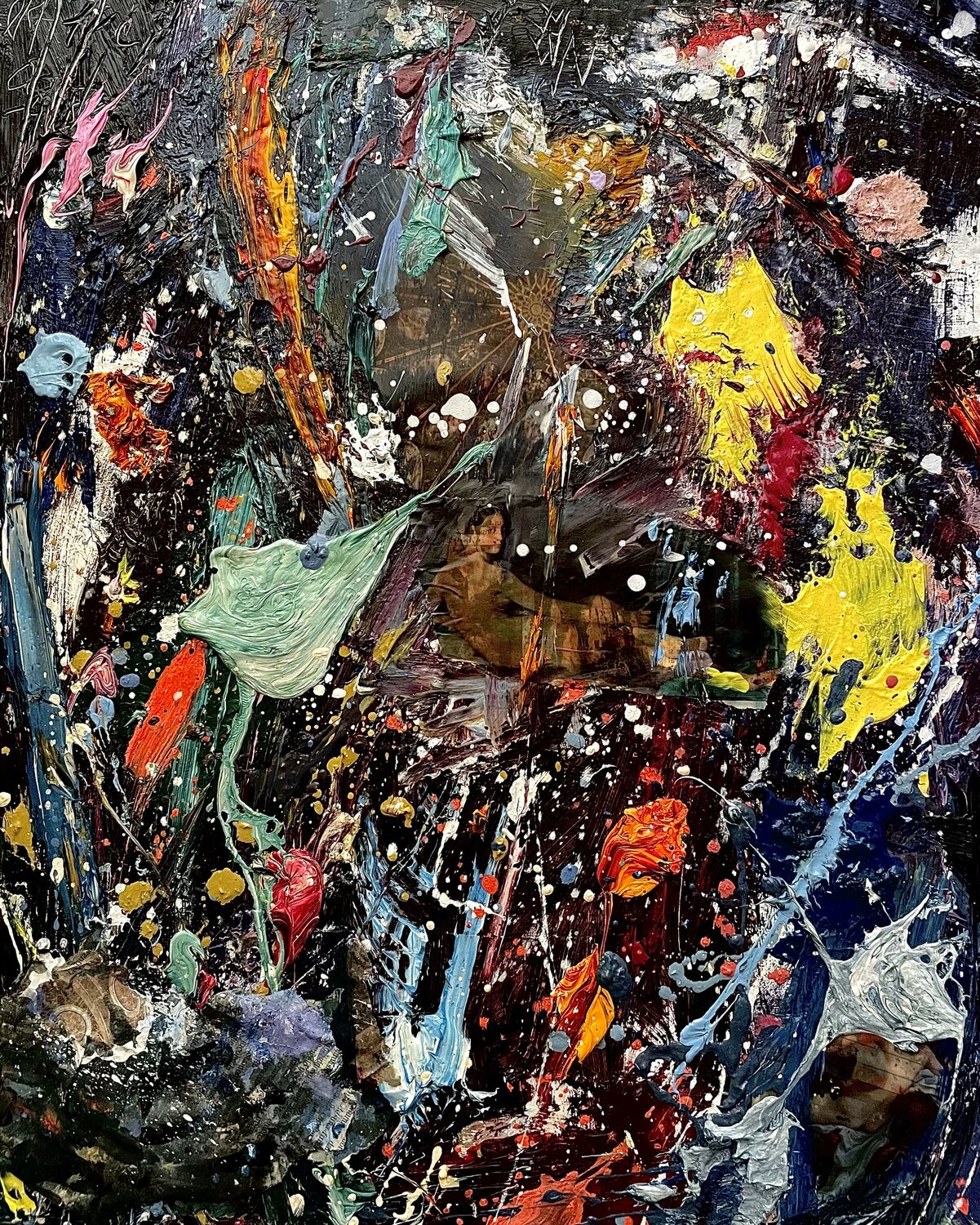 I colori sovrastano l’oscurità Antonio Lucarelli Original painting for sale