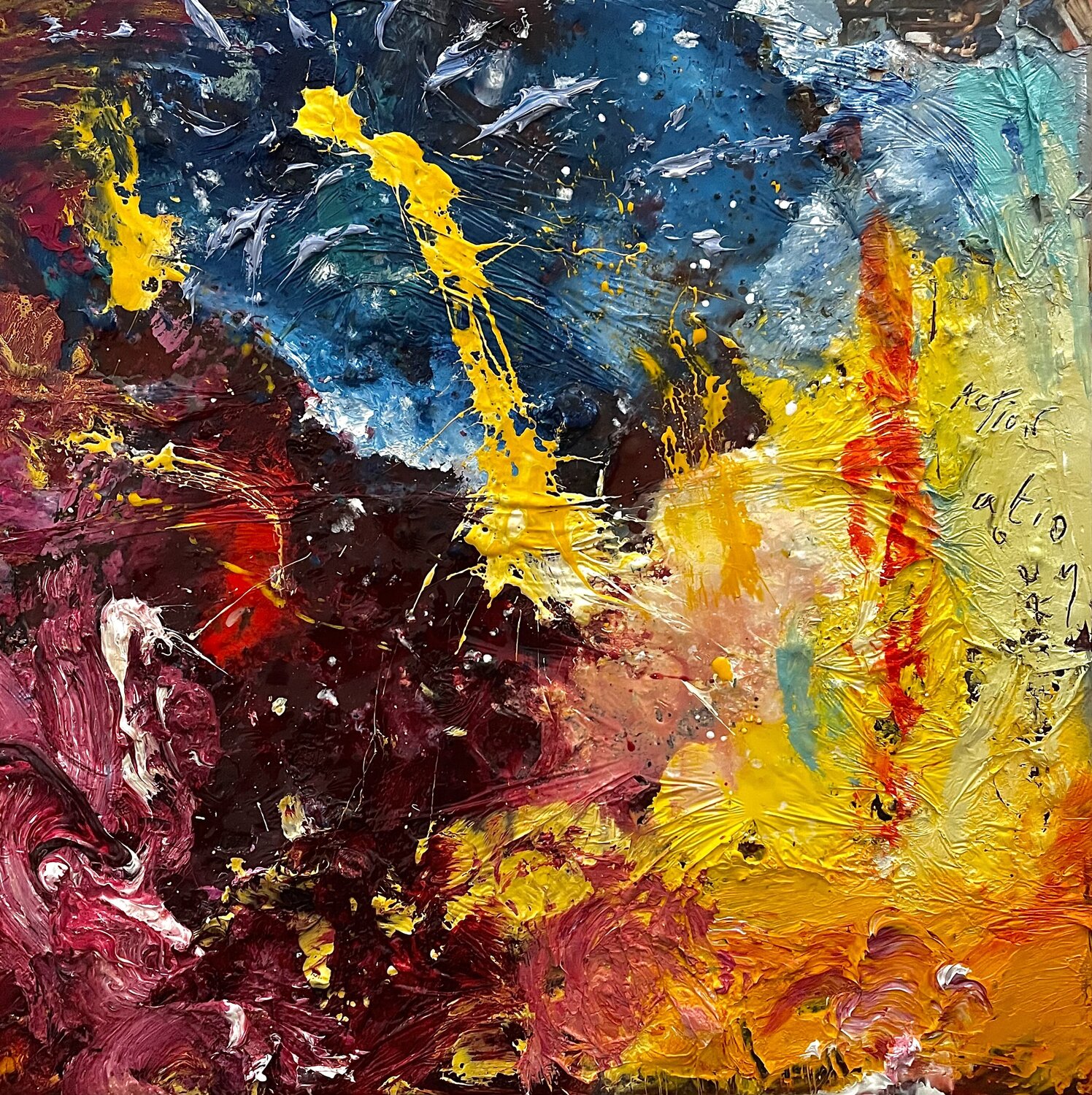 Azione e reazione Antonio Lucarelli Original painting for sale