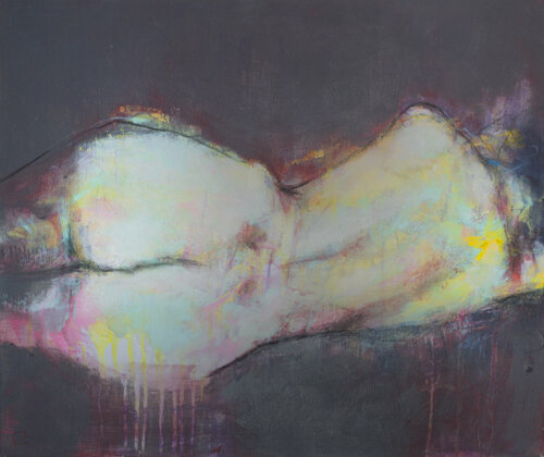 Nu couché by Laurent Bergues, Painting for Sale on Select