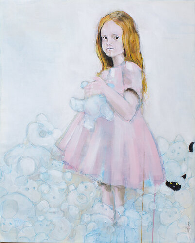 Ou est Capuche le chat by Laurent Bergues, Painting for Sale on Select