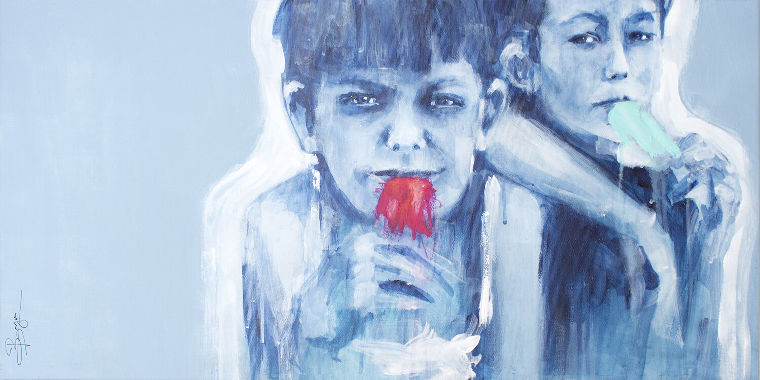 Les glaces à l'eau - the ice cream Laurent Bergues Original painting for sale