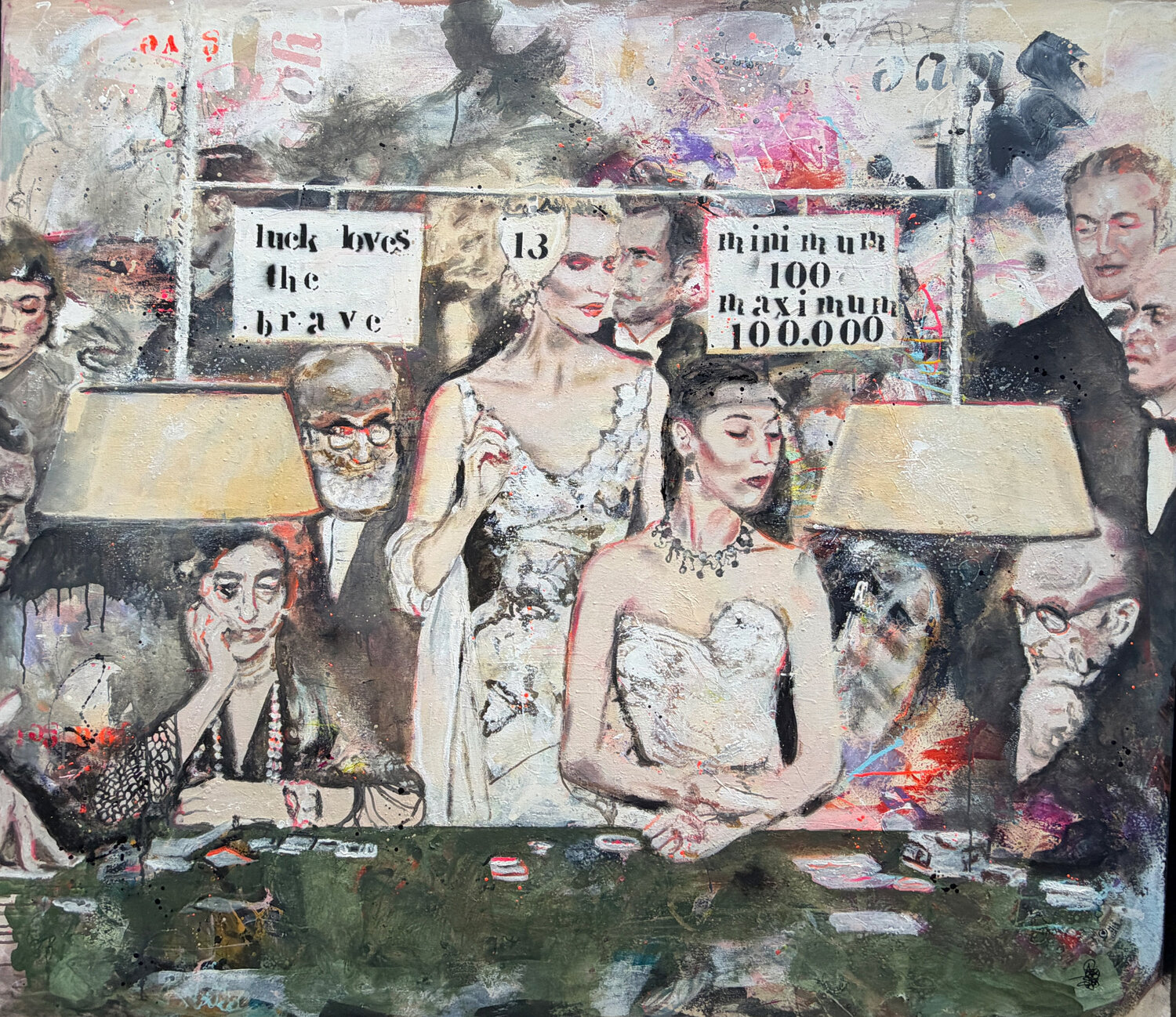 Luck loves the brave Astrid Stöfhas Original painting for sale