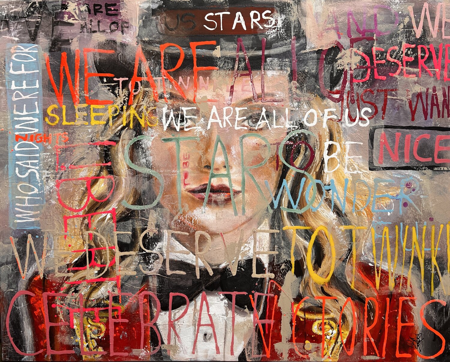We are Stars Astrid Stöfhas Original painting for sale