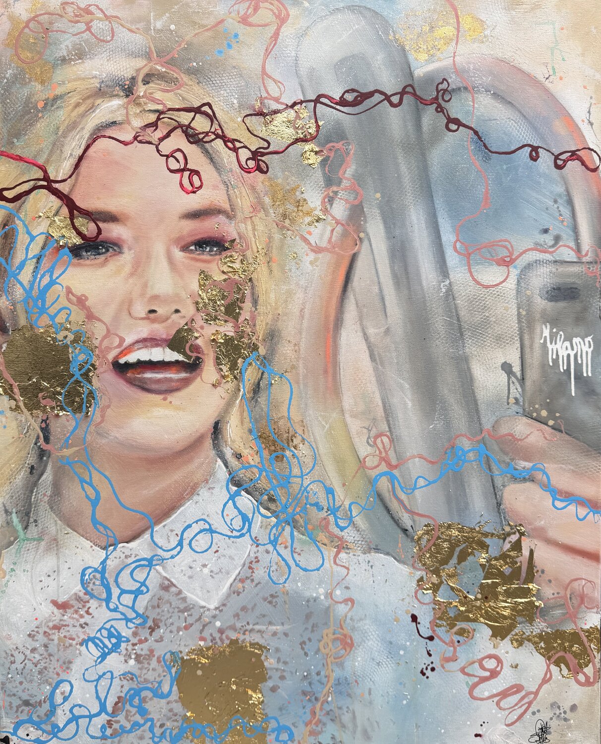 Fili di Milano Astrid Stöfhas Original painting for sale
