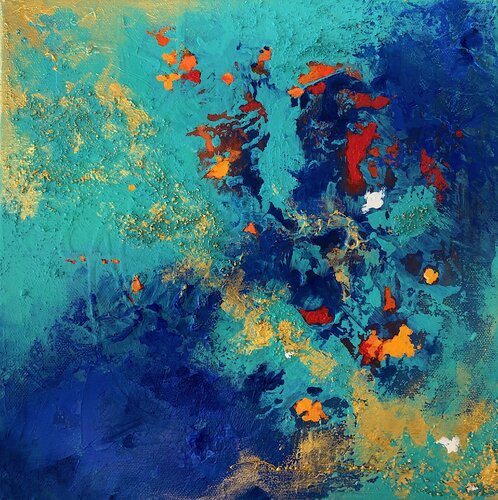 Turquoise vibes by Dam Domido, Painting for Sale on Select