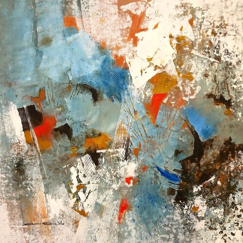 Composition abstraite 25. 27 by Dam Domido, Painting for Sale on Select