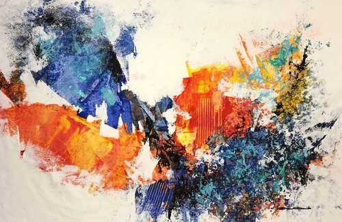 Explosion of colors by Dam Domido, Painting for Sale on Select