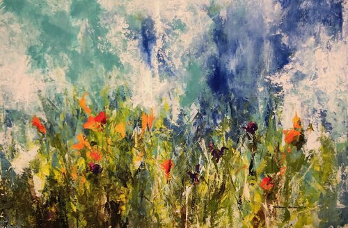 Iris sauvages by Dam Domido, Painting for Sale on Select