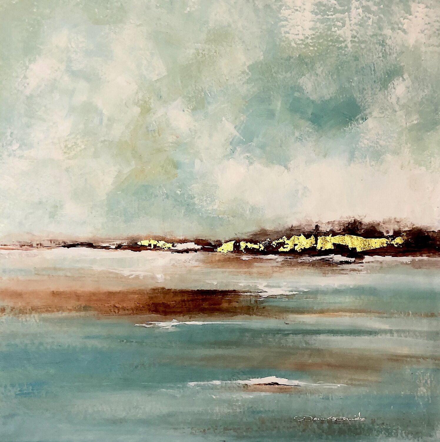 Golden bay Dam Domido Original painting for sale