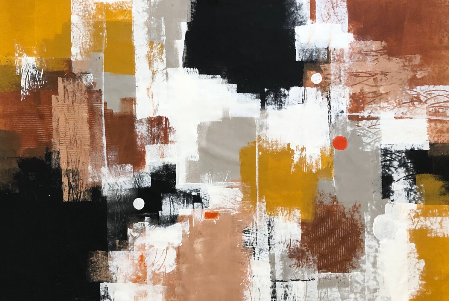 Géométriquement abstrait Dam Domido Original painting for sale