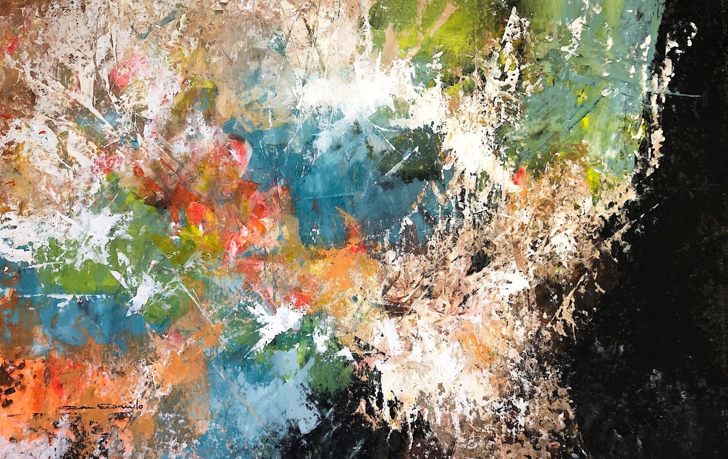 Composition abstraite 3 Dam Domido Original painting for sale