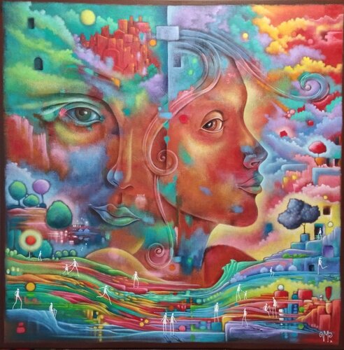 Ceux qui s'aiment simplement by Veronique Peytour, Painting for Sale on Select