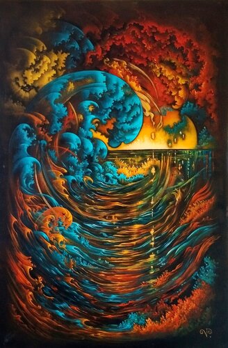 Les filles de Thétis by Veronique Peytour, Painting for Sale on Select