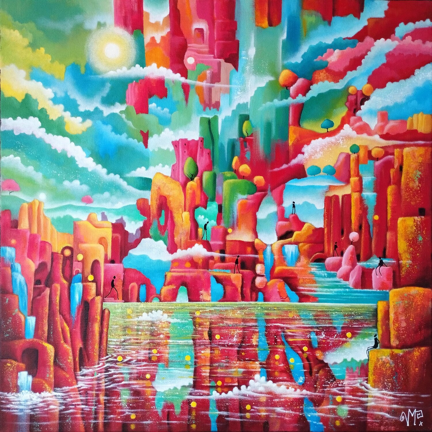 Nos îles secrètes Veronique Peytour Original painting for sale
