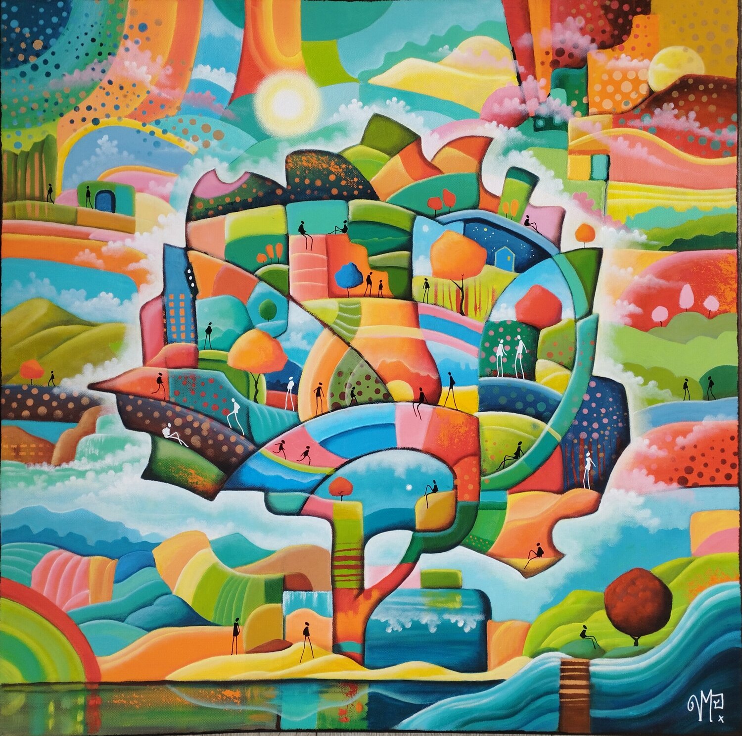 Arc en ciel de vies Veronique Peytour Original painting for sale