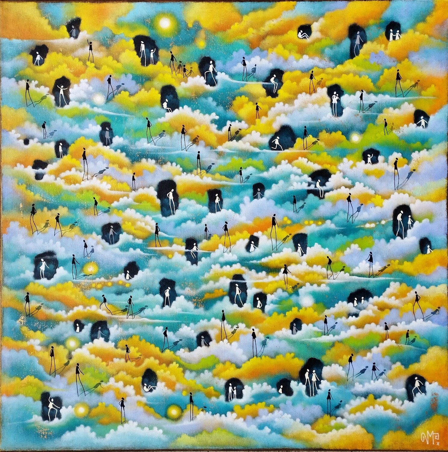 Habiter les nuages Veronique Peytour Original painting for sale