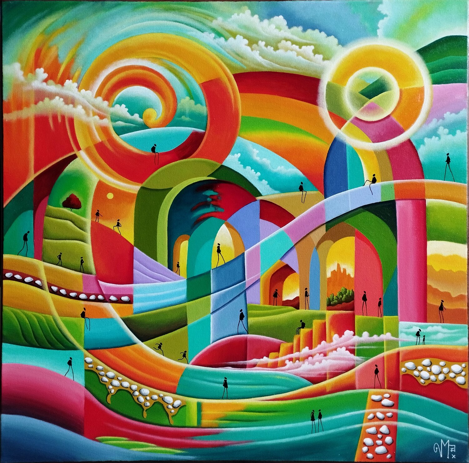 Horizon intérieur Veronique Peytour Original painting for sale