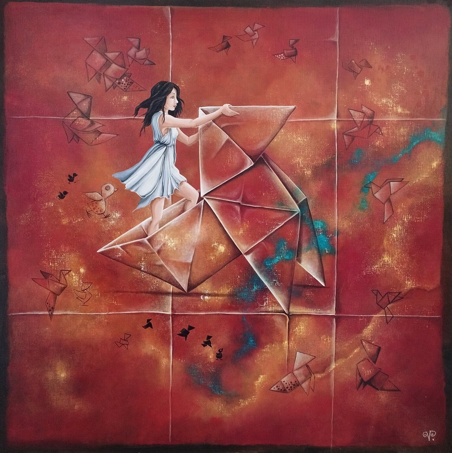 Un petit coin d'histoire Veronique Peytour Original painting for sale