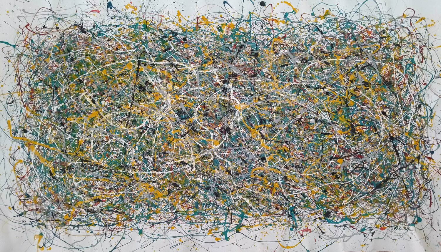 Dripping 0 Alfredo Bertolini Original painting for sale