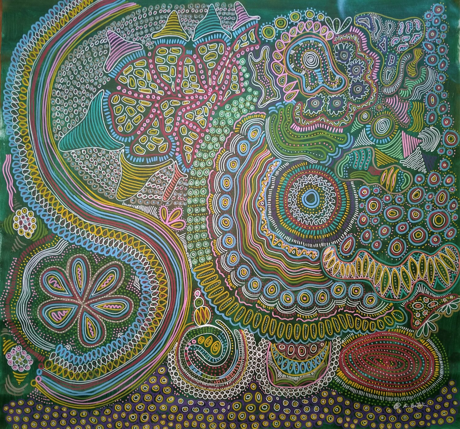 Happy2 Alfredo Bertolini Original painting for sale