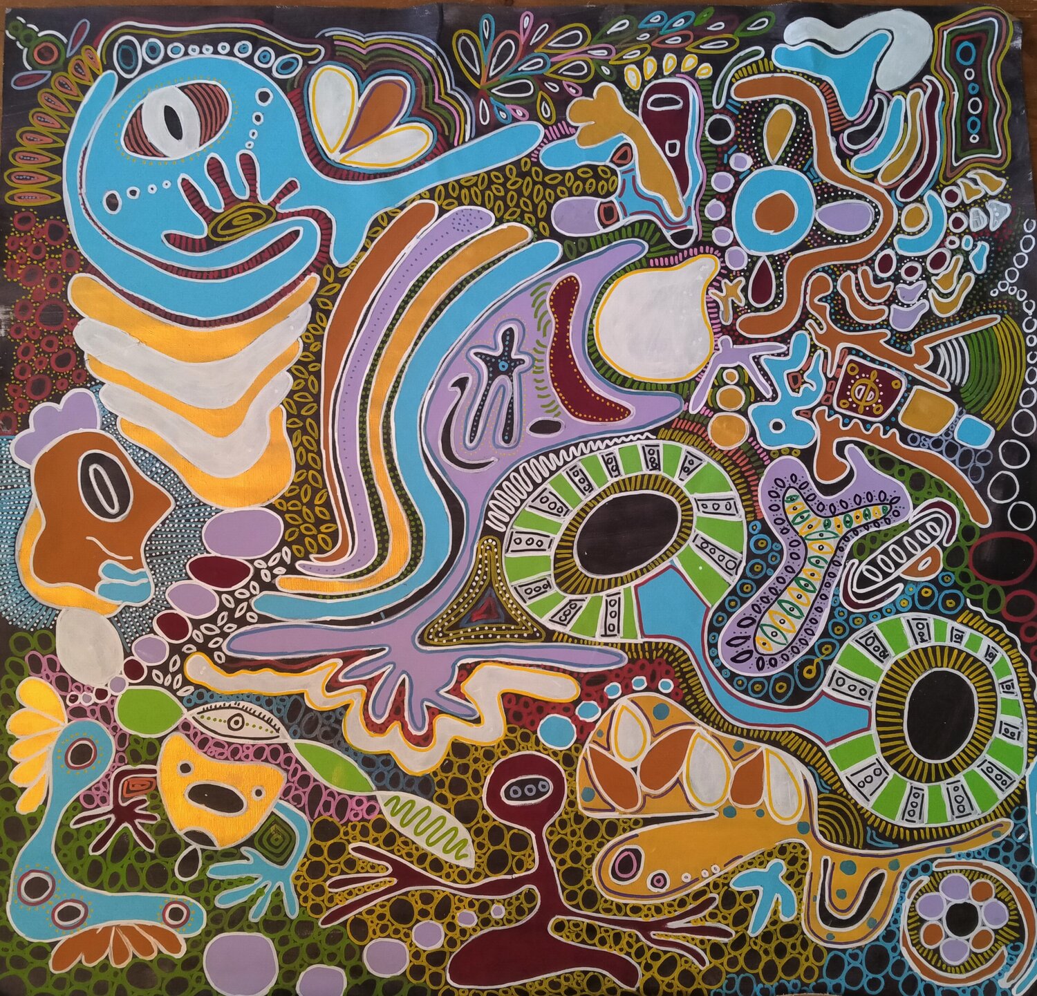 Colored Alfredo Bertolini Original painting for sale
