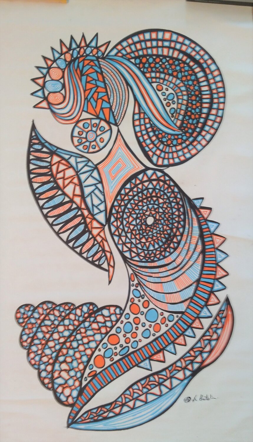 Goa 1 Alfredo Bertolini Drawing for sale