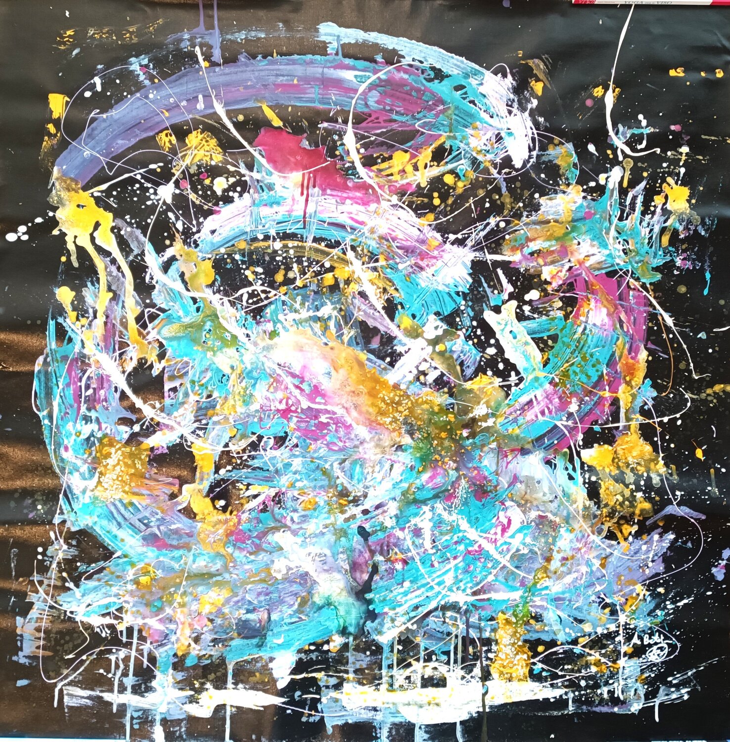 Black-colors Alfredo Bertolini Original painting for sale
