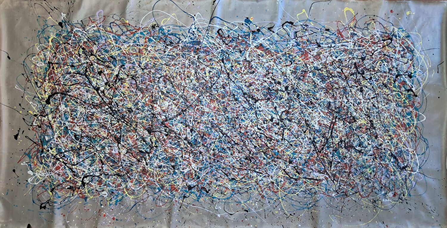 Listening Beethowen 432 hz 1 Alfredo Bertolini Original painting for sale