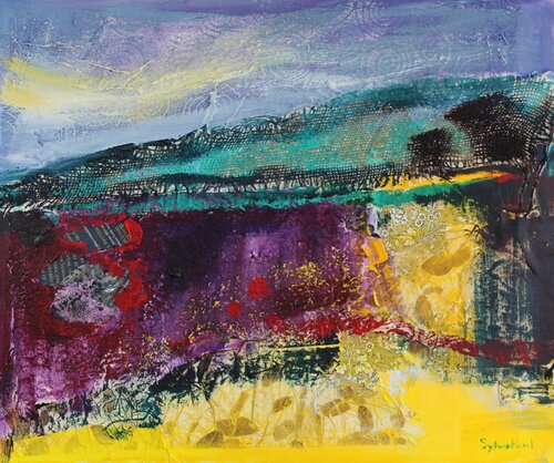 Field of Purple by Sylvia Paul, Painting for Sale on Select