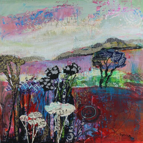 Landscape Patterns by Sylvia Paul, Painting for Sale on Select