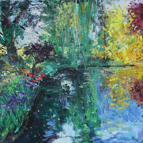 Corner of Monet's Garden by Sylvia Paul, Painting for Sale on Select