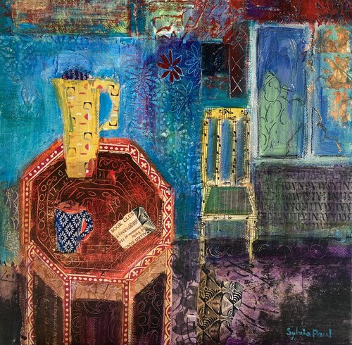 Coffee Table by Sylvia Paul, Painting for Sale on Select