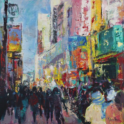 Busy Day Tokyo by Sylvia Paul, Painting for Sale on Select