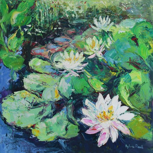 White Water Lily by Sylvia Paul, Painting for Sale on Select