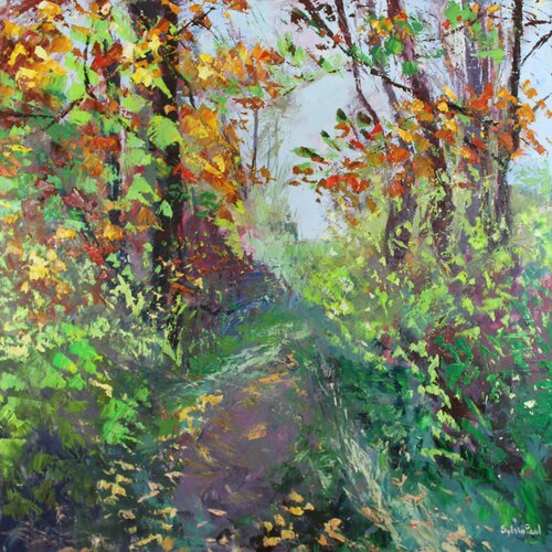 Path in October by Sylvia Paul, Painting for Sale on Select