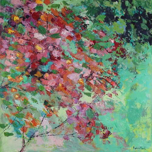 Leaves in Fall by Sylvia Paul, Painting for Sale on Select