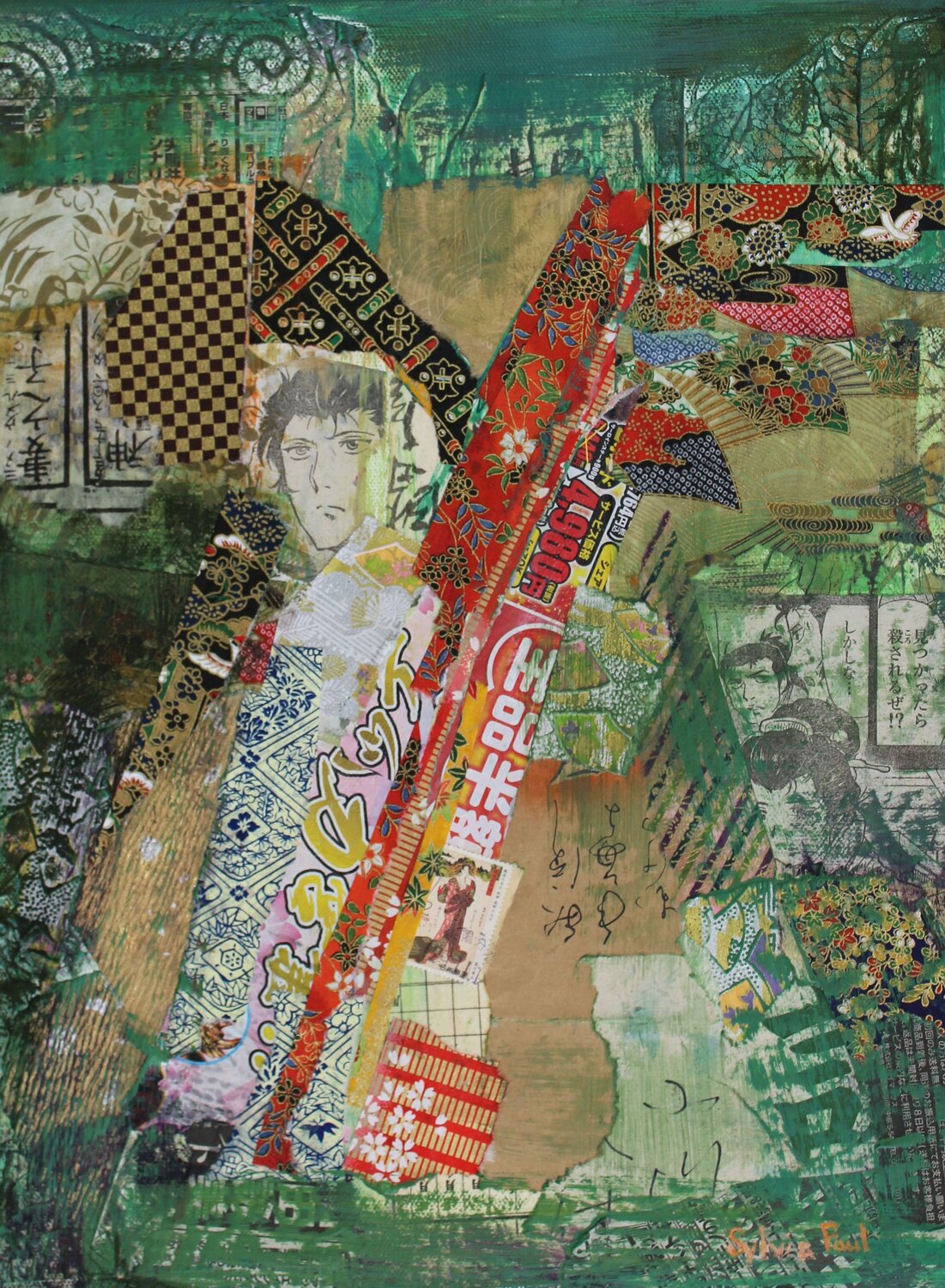 Kimono Shape Sylvia Paul Original painting for sale
