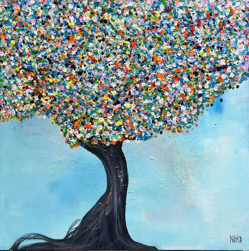 Magic tree by Chrystèle Ferron (Nasca), Painting for Sale on Select